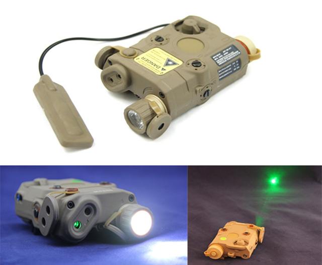AN/PEQ-15 Green Laser White LED Flashlight Torch IR illuminator